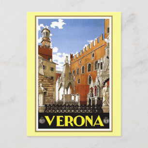 Cartão Postal Vintage Verona Itália