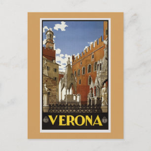 Cartão Postal Vintage Verona Viagem