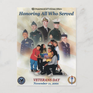 Cartão Postal Vintage Veterans Day, 2001 -