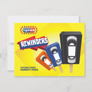 Cartão Postal Vintage VHS Ice Pop Parody