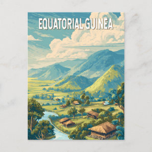 Cartão Postal Vintage Viagem da Guiné Equatorial