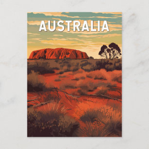 Cartão Postal Vintage Viagem de ilustração da Austrália