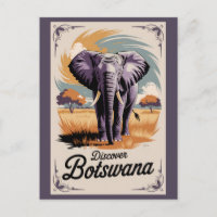Vintage Viagem de ilustração do Botsuana
