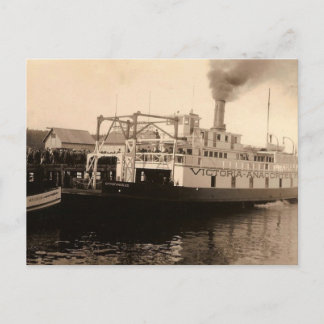 Cartão Postal Vintage Victoria Anacortes Ferry