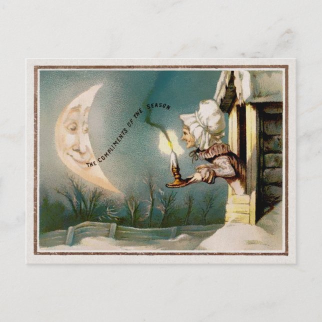 Cartão Postal Vintage Victorian Christmas (Frente)