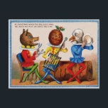 Cartão Postal Vintage Victorian Christmas<br><div class="desc">Imagem vintage restaurada personalizada de alta qualidade. Parece que eles estão sentados em um diário.</div>