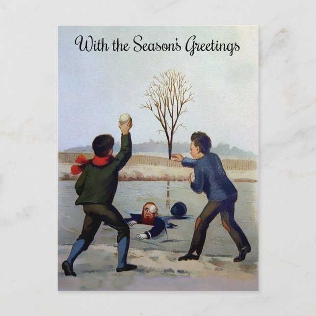 Cartão Postal Vintage Victorian Christmas (Frente)