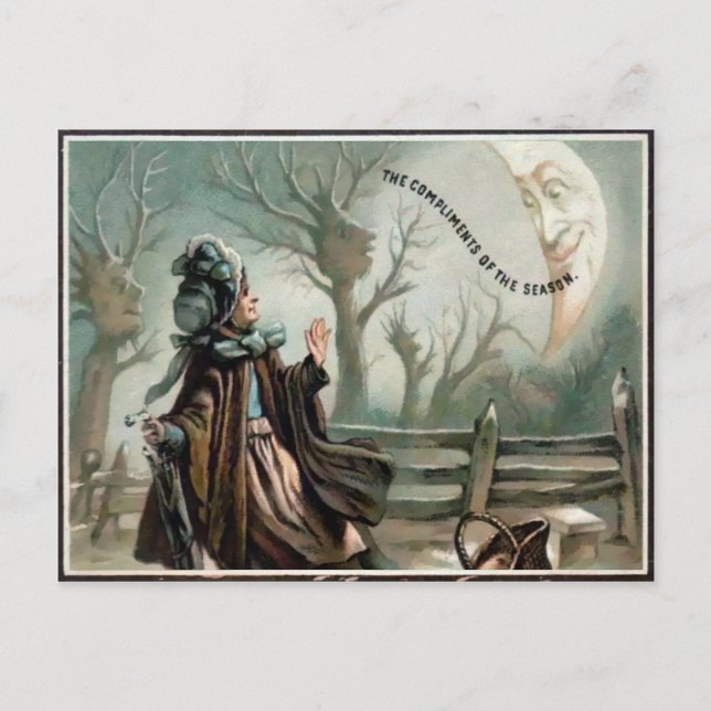 Cartão Postal Vintage Victorian Completa o Natal (Frente)