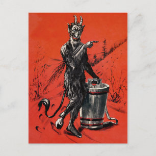 Cartão Postal Vintage Victorian Devil Krampus