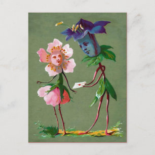 Cartão postal Vintage Victorian Flowers