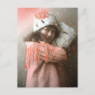 Cartão Postal Vintage Victorian Girl