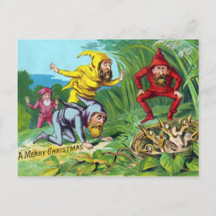 Cartão Postal Vintage Victorian Gnomos