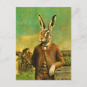 Cartão postal Vintage Victorian Hare
