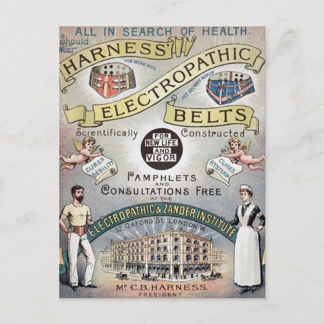 Cartão postal Vintage Victorian Harness (Frente)