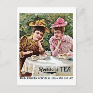 Cartão Postal Vintage Victorian India e Ceylon tea