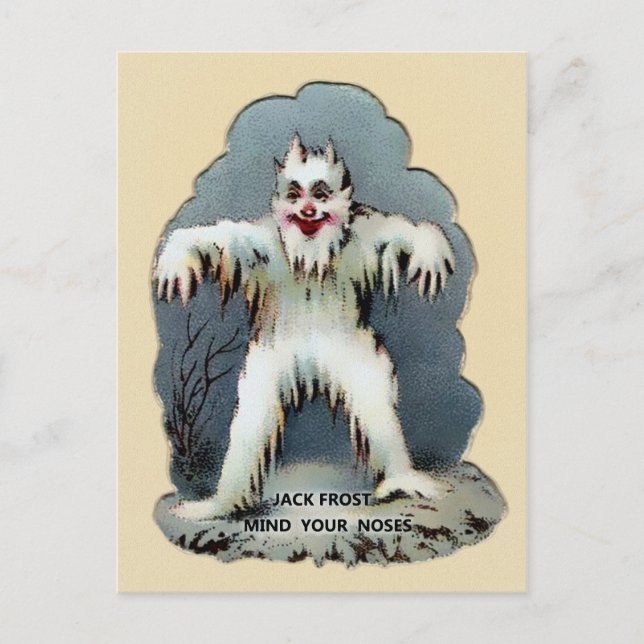 Cartão Postal Vintage Victorian Jack Frost (Frente)