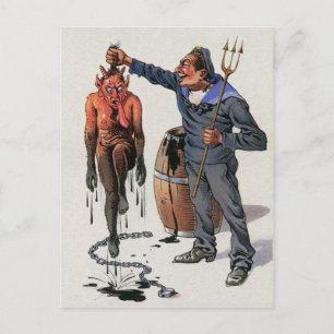 Cartão Postal Vintage Victorian Krampus Postcard