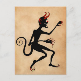 Cartão Postal Vintage Victorian Krampus Postcard