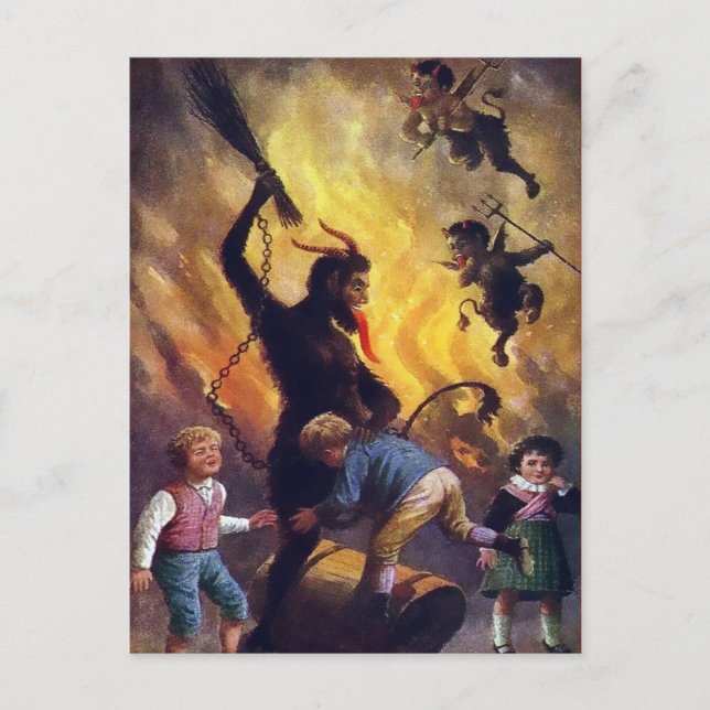 Cartão Postal Vintage Victorian Krampus Postcard (Frente)