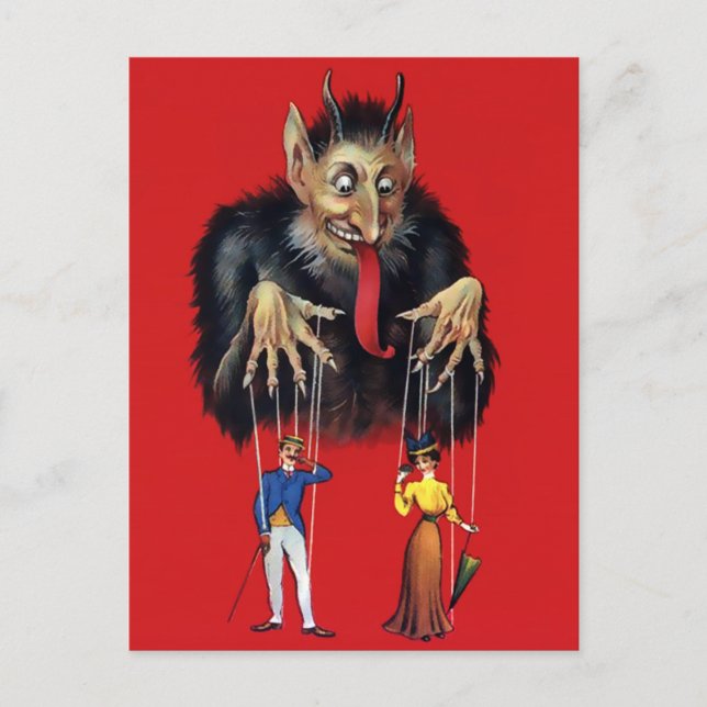 Cartão Postal Vintage Victorian Krampus Postcard (Frente)