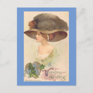 Cartão postal Vintage Victorian Ladly Valentne