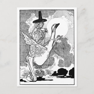 Cartão Postal Vintage Victorian Madre Goose por Charles Robinson