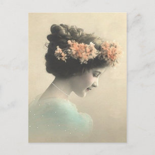 Cartão Postal Vintage Victorian Mulher