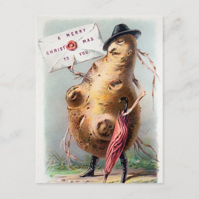 Cartão Postal Vintage Victorian Odd Christmas (Frente)