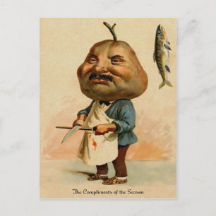 Cartão Postal Vintage Victorian Odd Christmas