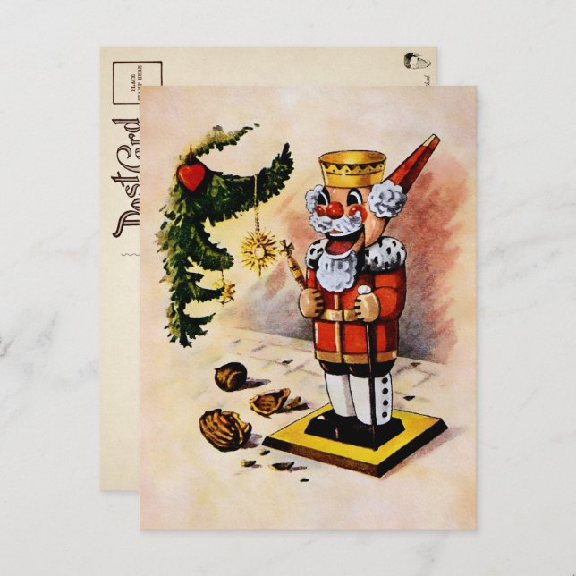 Cartão Postal Vintage Victorian Papais noeis Nutcracker (Frente/Verso)