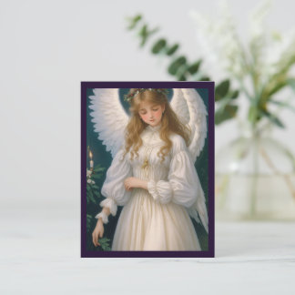 Cartão Postal Vintage Victorian Retro Christmas Angel