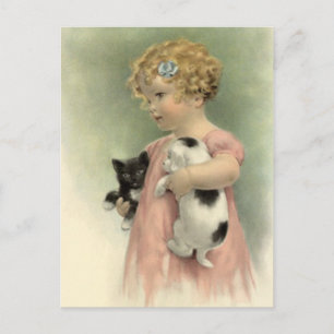 Cartão Postal VINTAGE VICTORIAN Stray Pet Adotar POSTCARTÃO DE E