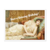 Vintage Victorian Woman Happy Birday