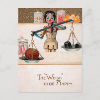 Cartão postal Vintage Victorian Wooden Doll