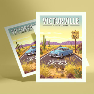 Cartão Postal Vintage Victorville California
