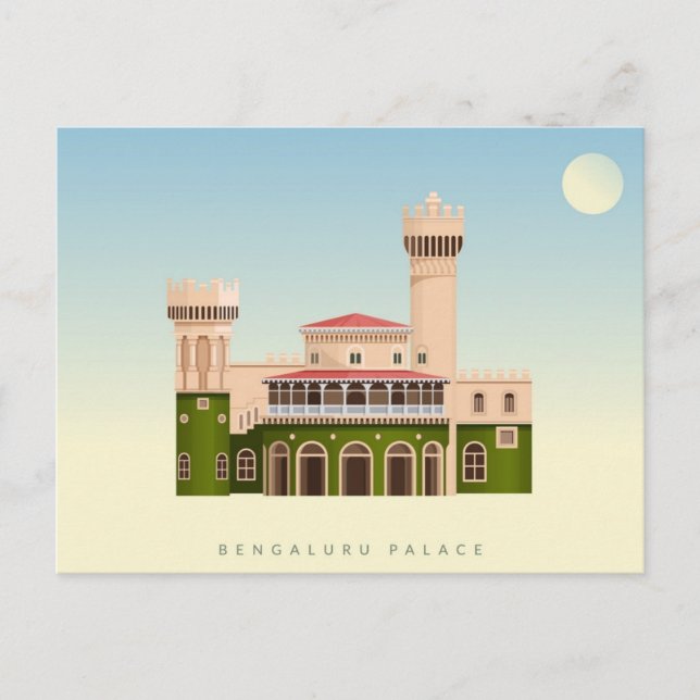 Cartão Postal Vintage Vidhana Soudha Bengaluru Karnataka Índia (Frente)
