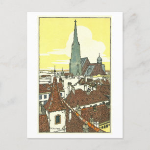 Cartão postal Vintage Viena Stefanskirche