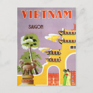Cartão postal Vintage Vietnam Saigon Viagem