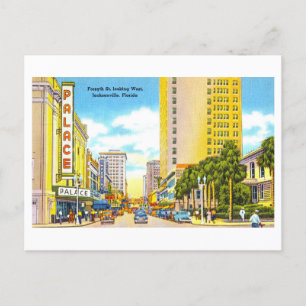 Cartão Postal Vintage View de Jacksonville, Flórida,