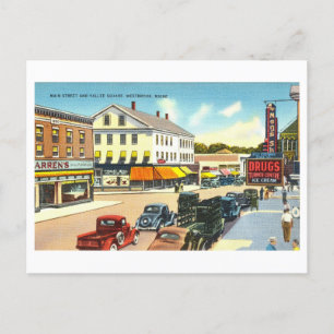Cartão Postal Vintage View de Westbrook, Maine,