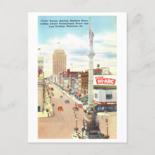 Cartão Postal Vintage View of Allentown, Pensilvânia,