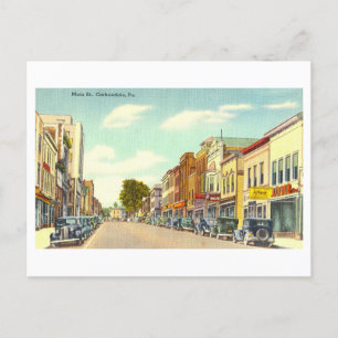 Cartão Postal Vintage View of Carbondale, Pensilvânia,