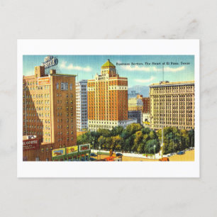 Cartão Postal Vintage View of El Paso, Texas