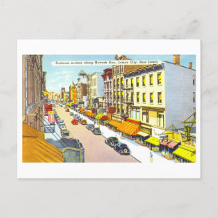 Cartão Postal Vintage View of Jersey City, Nova Jersey,