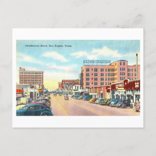 Cartão Postal Vintage View of San Angelo, Texas, Cartão-postal