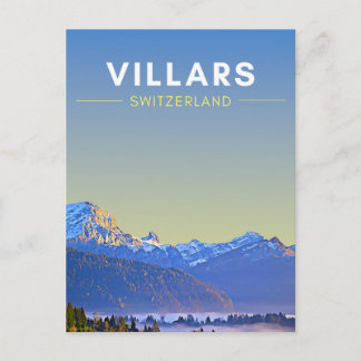 Cartão Postal Vintage Villares Suiça