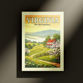 Cartão Postal Vintage Virginia