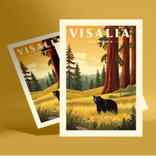 Cartão Postal Vintage Visalia California