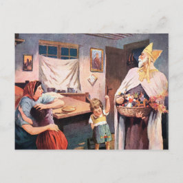 Cartão Postal Vintage Visitando Krampus