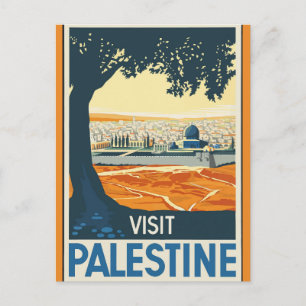 Cartão Postal Vintage Visite Palestina Viagem
